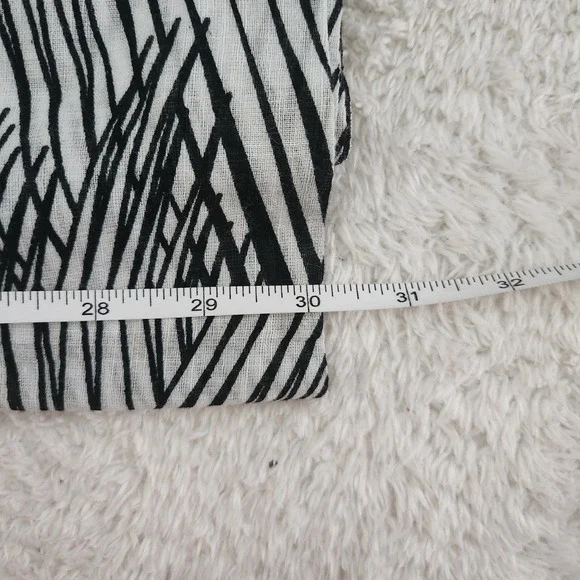 Kenneth Cole New York Womens Black White Abstract Cotton Wide Leg Pants Size 8 - Picture 7 of 8